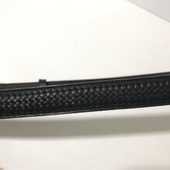 Dos Amigos Black Roped Double Strap Genuine Leather Belt Replaceable Buckle 42 - Picture 5 of 8